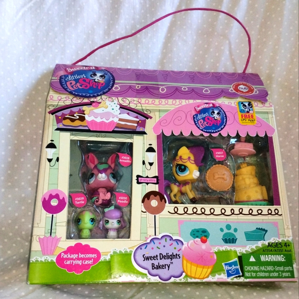RARE Littlest Pet Shop Sweet Delights Bakery Set - Pink & Purple NEW SEALED MINT